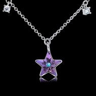 Picture of Trendy Platinum Plated Purple Pendant Necklace with No-Risk Refund