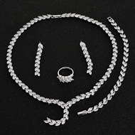 Picture of Top Medium Cubic Zirconia 4 Piece Jewelry Set