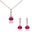 Show details for Pretty Small Crystal 2 Pieces Jewelry Sets