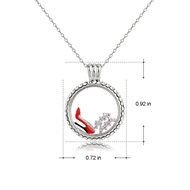 Picture of Amazing Small Platinum Plated Pendant Necklace