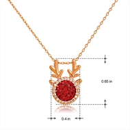 Picture of Charming Red Cubic Zirconia Pendant Necklace As a Gift