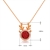 Picture of Charming Red Cubic Zirconia Pendant Necklace As a Gift