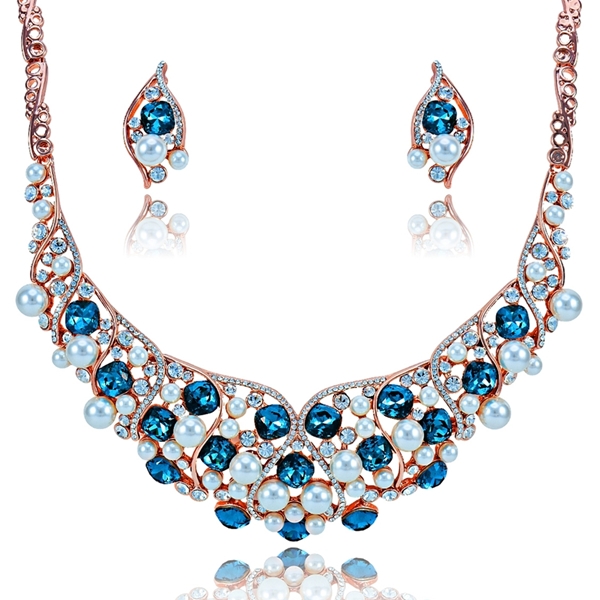 Picture of Good Performance Big Crystal 2 Pieces Jewelry Sets