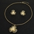 Picture of New Season Gold Plated Medium Necklace and Earring Set Factory Direct