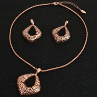 Picture of Charming Gold Plated Medium Necklace and Earring Set As a Gift