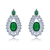 Picture of Good Quality Cubic Zirconia Platinum Plated Dangle Earrings