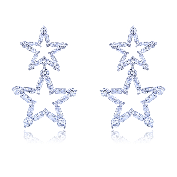 Picture of Luxury Star Dangle Earrings with Wow Elements