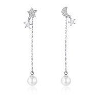 Picture of Trendy Platinum Plated Fashion Dangle Earrings with No-Risk Refund