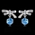 Picture of Best Swarovski Element Blue Dangle Earrings