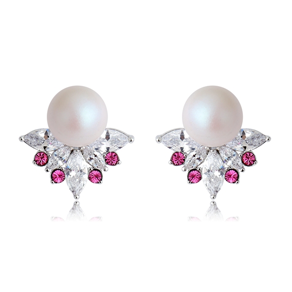 Picture of Featured White Zinc Alloy Stud Earrings From Reliable Factory