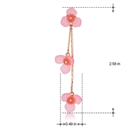 Picture of Staple Flower Pink Dangle Earrings with Low Cost