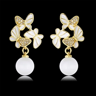 Picture of Wholesale Gold Plated Casual Dangle Earrings with No-Risk Return