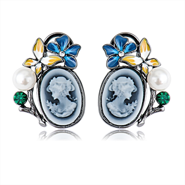 Picture of Zinc Alloy Enamel Stud Earrings at Great Low Price