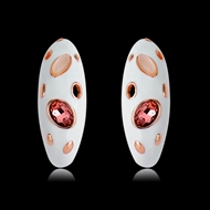 Picture of Need-Now White Rose Gold Plated Stud Earrings from Editor Picks