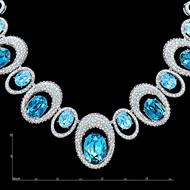 Picture of Gorgeous Zinc-Alloy Swarovski Element Collar 16 OR 18 Inches