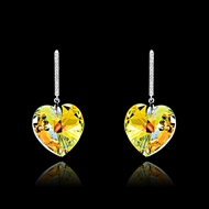 Show details for Charming Heart & Love Swarovski Element Drop & Dangle Show details for Charming Heart & Love Swarovski Element Drop & Dangle
