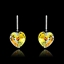 Show details for Charming Heart & Love Swarovski Element Drop & Dangle