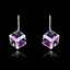 Show details for Customized  Platinum Plated Single Stone Drop & Dangle