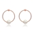 Picture of Trendy Style  Rose Gold Plated Venetian Pearl Stud