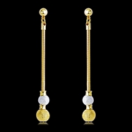 Picture of Classic Multi-tone Plated Dangle Earrings with Easy Return