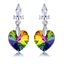 Show details for Brand New Colorful Platinum Plated Dangle Earrings with Full Guarantee