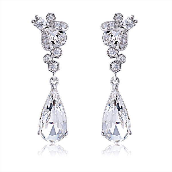 Picture of Inexpensive Zinc Alloy Fashion Dangle Earrings from Reliable Manufacturer