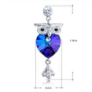 Picture of Good Swarovski Element Zinc Alloy Dangle Earrings