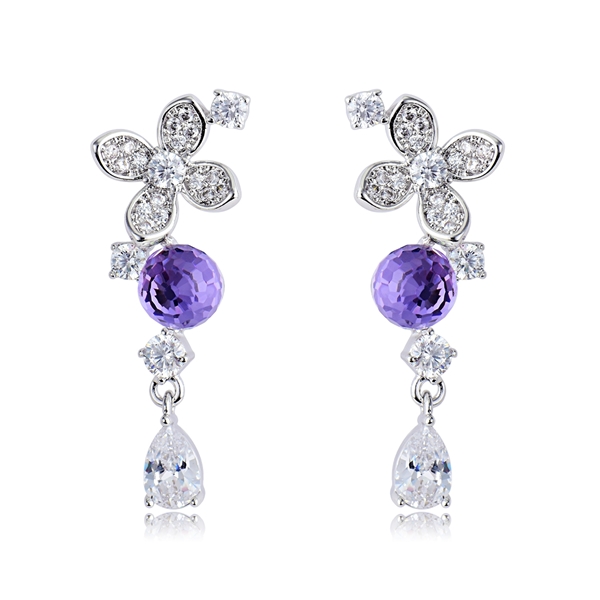 Picture of Fashion Platinum Plated Dangle Earrings at Unbeatable Price