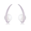 Show details for Platinum Plated Artificial Pearl Hoop Earrings As a Gift
