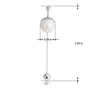 Picture of Low Price Platinum Plated Artificial Pearl Dangle Earrings from Trust-worthy Supplier