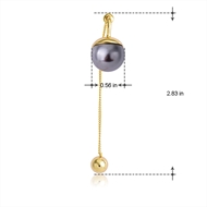 Picture of Nice Artificial Pearl Black Dangle Earrings