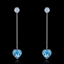 Show details for Sparkling Platinum Plated Sea Blue Drop & Dangle