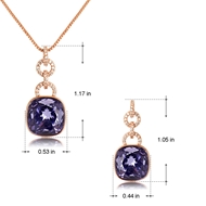 Picture of Fashionable Casual Platinum Plated Necklace and Earring Set