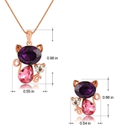 Picture of Casual Rose Gold Plated Necklace and Earring Set with Fast Shipping