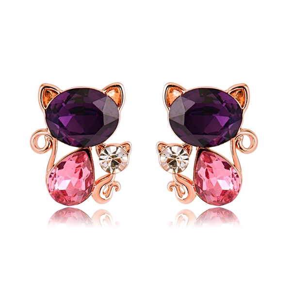 Picture of Beautiful Artificial Crystal Zinc Alloy Stud Earrings