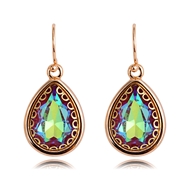 Picture of Affordable Gold Plated Artificial Crystal Dangle Earrings From Reliable Factory