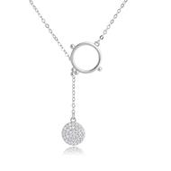 Picture of Sparkly Casual Platinum Plated Pendant Necklace