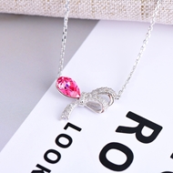 Show details for Sparkling Casual Platinum Plated Pendant Necklace Show details for Sparkling Casual Platinum Plated Pendant Necklace