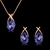 Picture of Buy Rose Gold Plated Purple Necklace and Earring Set with Low Cost