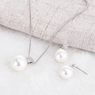 Picture of Zinc Alloy Artificial Pearl Necklace and Earring Set from Certified Factory