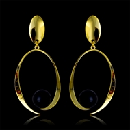 Picture of Most Popular Artificial Pearl Black Dangle Earrings