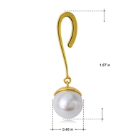 Picture of Unique Artificial Pearl Gold Plated Dangle Earrings