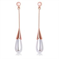 Picture of Pretty Artificial Pearl White Dangle Earrings