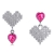 Picture of New Season Pink Zinc Alloy Stud Earrings with SGS/ISO Certification