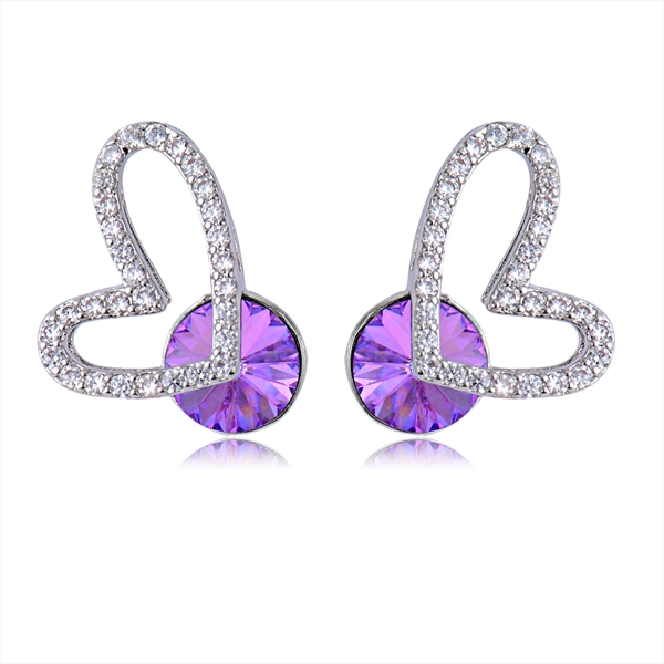 Picture of Affordable Zinc Alloy Purple Stud Earrings from Top Designer