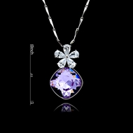 Picture of Eye-Catching Purple 925 Sterling Silver Pendant Necklace with Member Discount