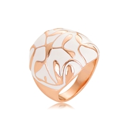 Picture of Eye-Catching White Enamel Fashion Ring with Member Discount