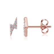 Picture of Copper or Brass Rose Gold Plated Stud Earrings Online Shopping