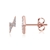 Picture of Copper or Brass Rose Gold Plated Stud Earrings Online Shopping