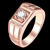 Picture of Copper or Brass Rose Gold Plated Fashion Ring at Super Low Price